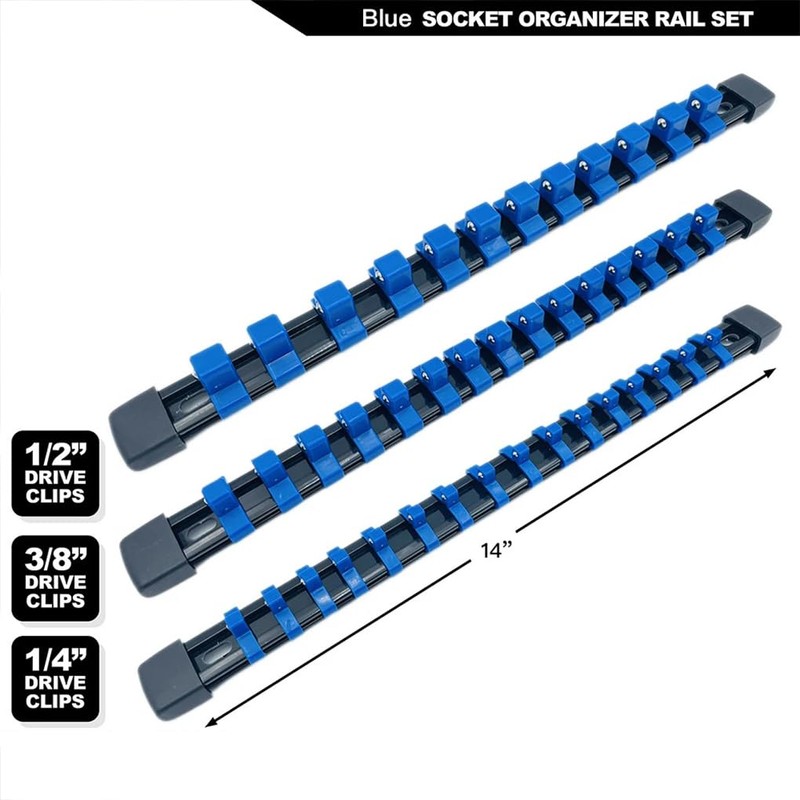 AIXXCUVQ 6pcs/Set 6Pack Socket Organizer Storage Set Socket Organizer Holder