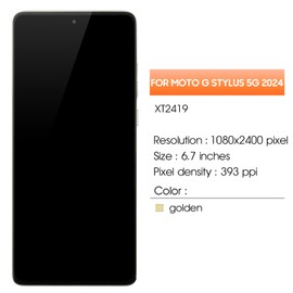for Moto G Stylus 5G 2024 Screen Replacement for Moto G Stylus 5G 2024 LCD Screen XT2419-3 XT2419 LCD Display Digitizer Touch Screen Assembly with Frame