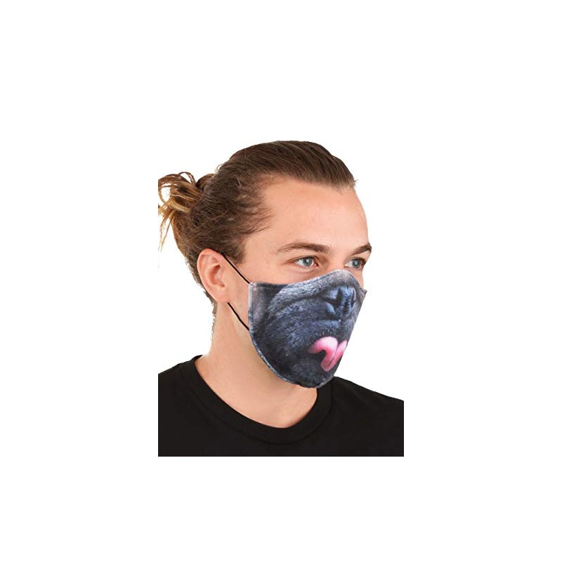 Adult Pug Sublimated Face Mask Standard