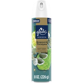 Glade Air Freshener Room Spray, Bergamot & Eucalyptus, Odor Fighting to Deliver Long Lasting Freshness, 8 Oz