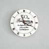 Treble Bee 50th Anniversary Ceramic Clock, Elegant Clock Gifts for
