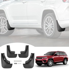 JTYZSM Mud Flaps for 2021-2024 Jeep Grand Cherokee L (3Row Seat) No Drill Splash Guards Front & Rear SUV Mud Guards 4PCS Set for 21-24 Grand Cherokee L Accessories