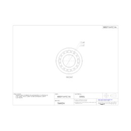 Timken 354A Tapered Roller Bearing Outer Race Cup, Steel, Inch, 3.346" Outer Diameter, 0.6875" Cup Width