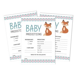 Inkdotpot 50 Prediction Cards For Baby Shower Game Jungle Animals Party Supplies-Fun Baby Shower Game Favors