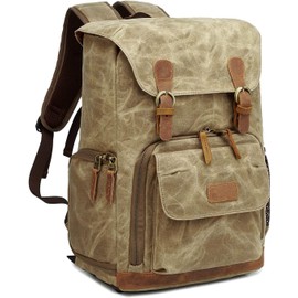 UBAYMAX Camera Backpack, DSLR SLR Waterproof Canvas Camera Bags Rucksack 15.6 inch Laptop Bag Travel Bag for Canon Nikon Sony Camera and Lens Tripod Accessories