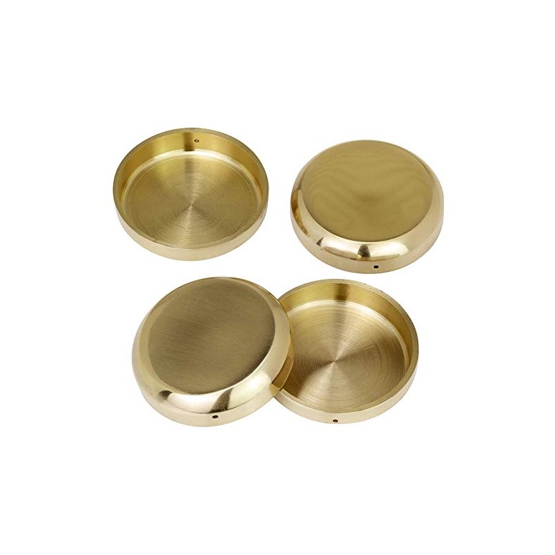 UK Brass Castor Cups (Set of 4) – Solid Polished