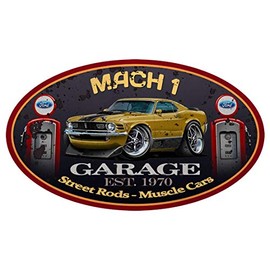 1970 Ford Mach 1 Mustang Classic Car-toon Wall Art Graphic Decal Sticker (4 foot)