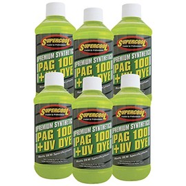 TSI Supercool P100-8D-6CP 100 PAG Viscosity Oil Plus U/V Dye, 8 oz, 6 Pack
