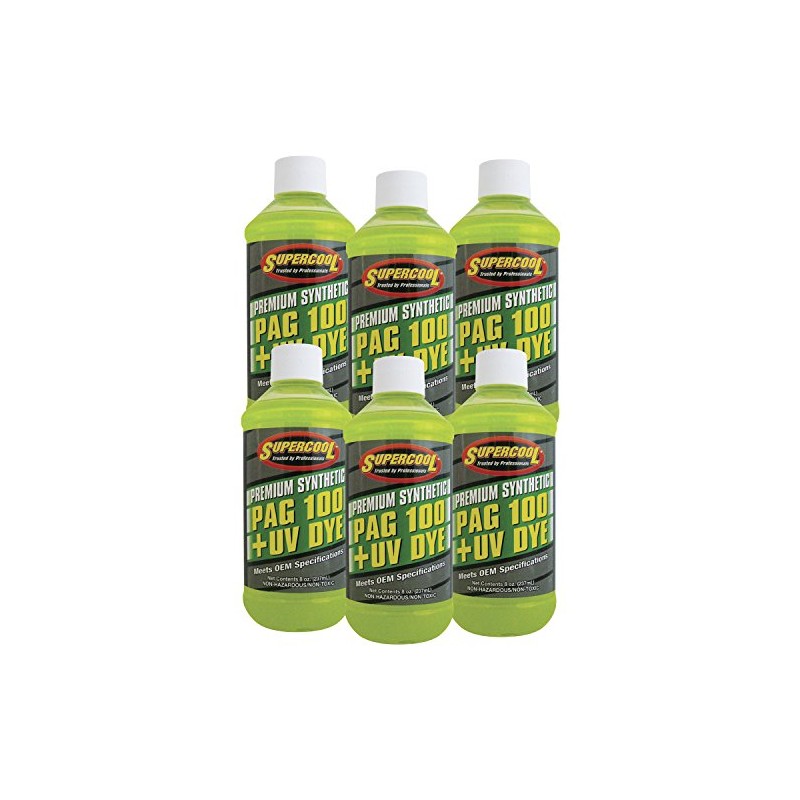 TSI Supercool P100-8D-6CP 100 PAG Viscosity Oil Plus U/V Dye,