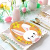 60P Easter Paper Plates Egg-Shaped Plates Chick Bunny Plates for