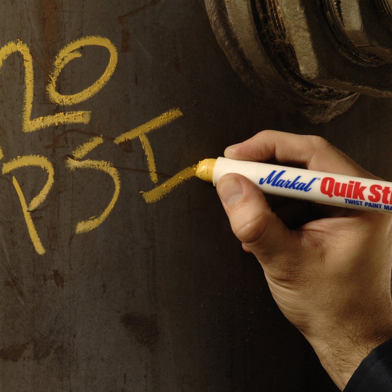 LACO Markal Industrial Marker, "Quick Stick", White, 61051