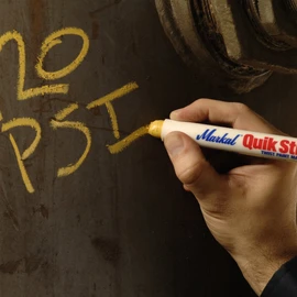 LACO Markal Industrial Marker, "Quick Stick", White, 61051