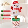 MIGIFTDY Christmas Electric Plush Toy, Christmas Snowman Santa Singing Dancing