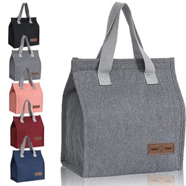 Lunch Bags Cooler Bags Lunch Box Tote Insulated Lunch Bags - Leakproof Soft Cooler Bag for Women Ladies Men Adult Chilren Cool Bag Lunch Box Container Work Outdoor Traveling(Grey)