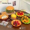 Vajilla Con Forma De Hamburguesa, Ensaladera, Juego De 7 Pie