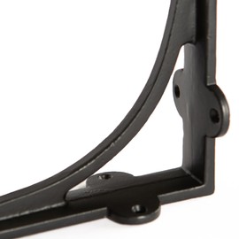 Hammer and Tongs - Curved Iron Shelf Bracket - D150mm - Black - Pack of 2