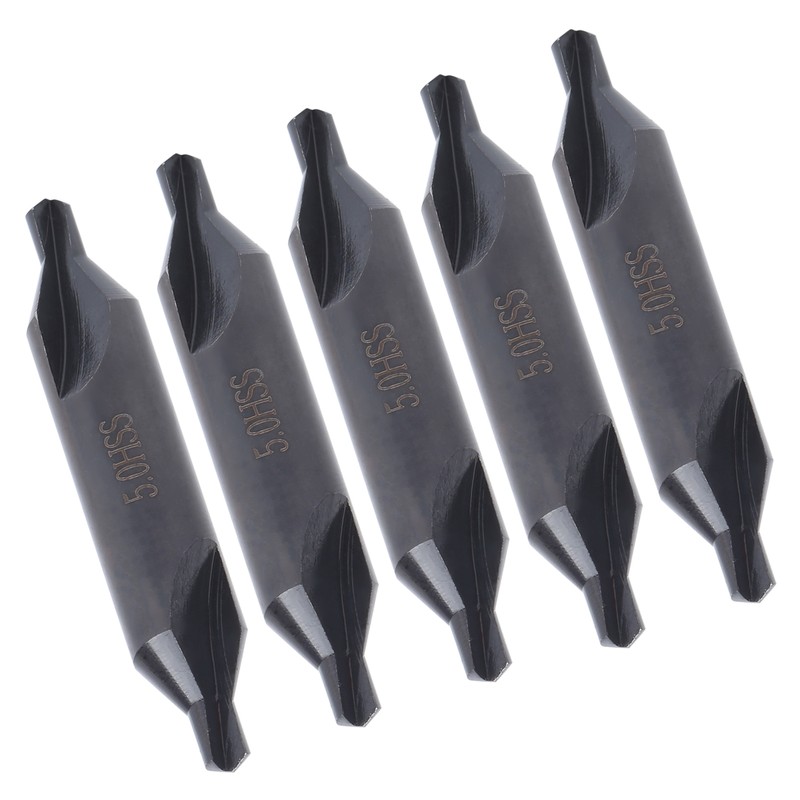 5Pcs Centering Drill Bits for Milling Machines High Speed Steel