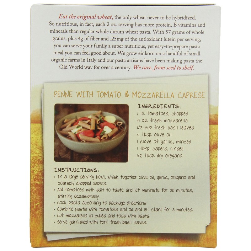 Jovial Penne Rigate Einkorn Pasta | Organic Whole Grain Penne