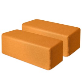 NANGELRN 2 Pack Couch Arm Rest Pillow 6''x6''x20'' Faux Leatharie Armrest Cushion, High Density Foam Pillows, Removable & Washable Headboard Elbow Support for Armchair Sofa Bed, Orange