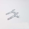 20 Pieces Silvery Metal Pen Clips Snap in Pen Clip