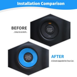 RT-TCZ Engine Start Stop Sticker Emblem Push to Start Button Badge Trim ABS Cover for Jeep 2018-2022 JL Gladiator JT for Jeep Wrangler Accessories Baby Blue