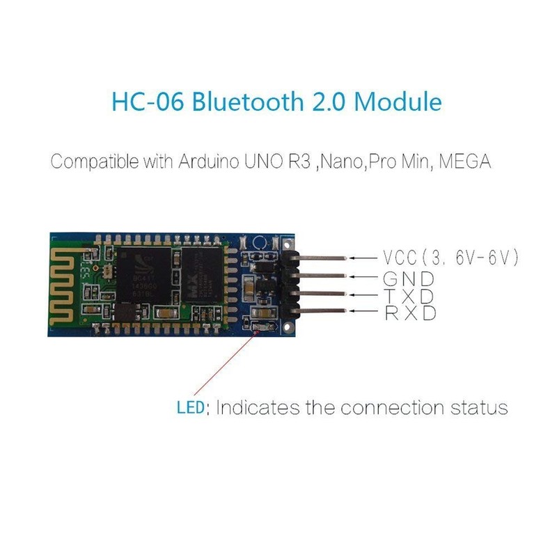 HiLetgo 2pcs HC-06 RS232 4 Pin Wireless Bluetooth Serial RF