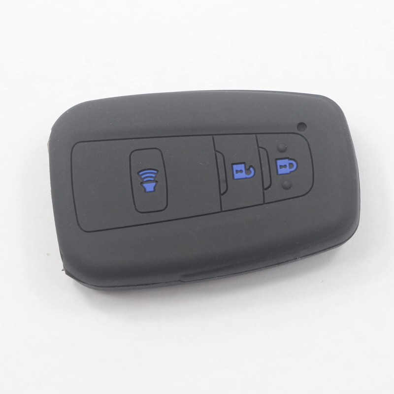 kcpros 2Pcs Black Rubber Silicone 4 Buttons Smart Key Fob