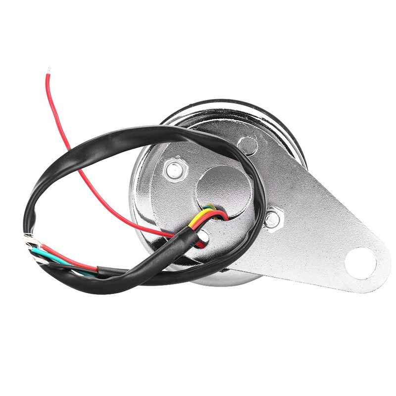 DC 12V Universal Motorcycle Tachometer Time Clock Gauge LED Digital