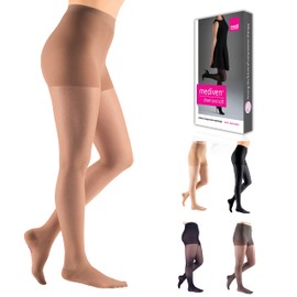 mediven sheer & soft for Women, 20-30 mmHg Panty Closed Toe Compression Stockings, Natural, V-Petite