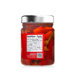 Sanniti Red Passion Calabrian Whole Hot Chili Peppers, 9.8 oz | Product of Italy