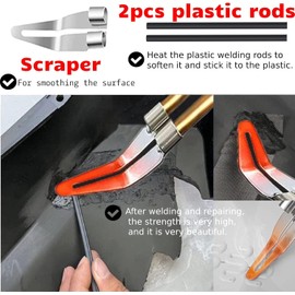 Soldador de Plástico, Soldadura Máquina,200pcs Kit de Grapadora Caliente para Reparar Plástico Roto/Guardabarros/Piezas de Coche, con Alicate, 6 Tipos de Grapas Calientes Onduladas