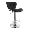 Elama Modern 2 Piece Tufted Faux Leather Adjustable Bar Stool