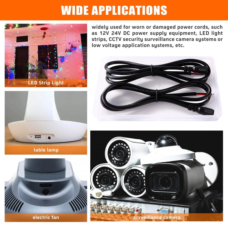 KUOQIY 2 pieces 100 cm 18 AWG DC pigtail cable,