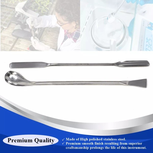 HTI Brand 2 Lab Spatula Double Ended Mixing Spoon Square