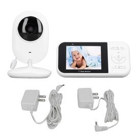 Baby Monitor with Audio Dual Way Talk 2.8 Inch Screen Monitor Indoor Security Camera 2200mAh Battery AC100‑240V US Plug