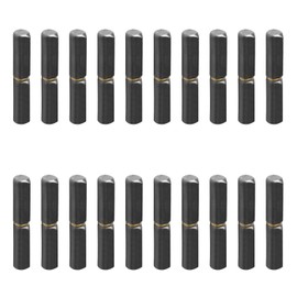 20 Pack Weld On Bullet Hinges - 2-1/2" Long 3/8" Diameter, Carbon Steel Weldable Barrel Hinges, Detachable Gate Door Hinge for Swing Door, Trailer Ramp, Pin OD 1/4"