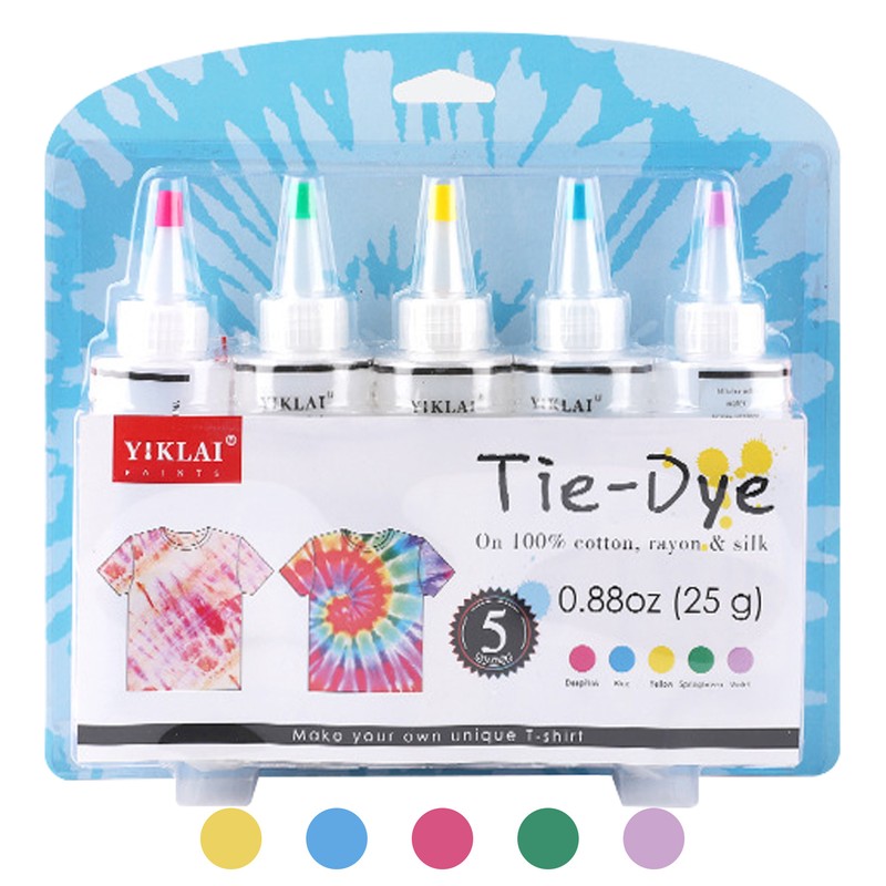 5 Colors DIY Tie Dye Kits Fabric Dye Set Fabric