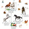 Runtoo Farm Animals Wall Sticker Wild Horse Wall Decals Kids