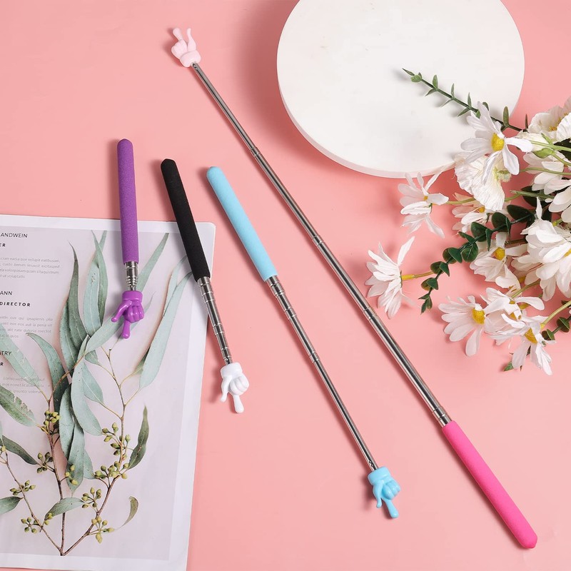 4PCS Telescopic Teachers Pointers, Teachers Pointer Stick Extendable Pointing Stick