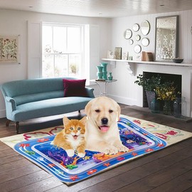2 Packs Thickened Water Sensor Play Mat for Cats,Cat Water Sensor Play Mat Feel Cool and Comfort,Pet Play Water Sensor Mat for Kids,Cats and Dogs,This is a Funny Cat Water Play Mat (Dolphin Design)