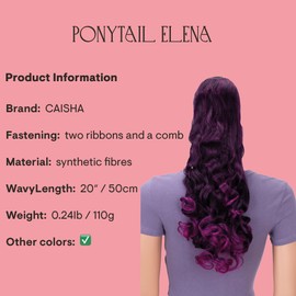 Pretty shop Hair Piece, Wavy Ponytail Hair Extension