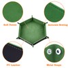 SIQUK 2 Pieces Dice Tray Hexagon Dice Folding Tray PU