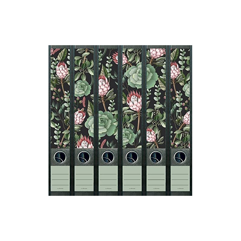 Set of 10 Wide and Narrow Folder Spines Succulent Plant