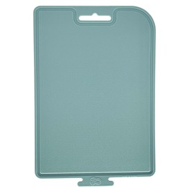 cozymomdeco Korean Made Thick Silicone Double-Sided Usable Cutting Board 14.3" x 9.7" Foldable Design Drip Groove Grip Handle Dishwasher Safe 1PCS Gift for Mom (Mint)