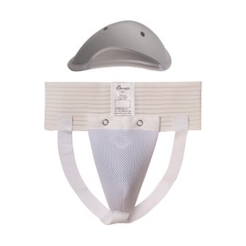 Champion Sports Intermediate Cup & Supporter (White, Medium)