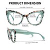 Zeelool Women's Cat Eye Glasses Stylish Acetate Eyewear Blue Light