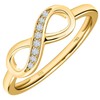 TJC Infinity Ring for Women In Gold Plated 925 Sterling