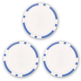 Sourire vivre Golf Markers, Home Name or Create Your Own Designs, Blank Casino Chip, Golf Chip, Golf Mark (Set of 3 Blue)