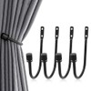 4 Pcs Curtain Holdbacks, Wall Mounted Metal Drapery Tiebacks, Decorative