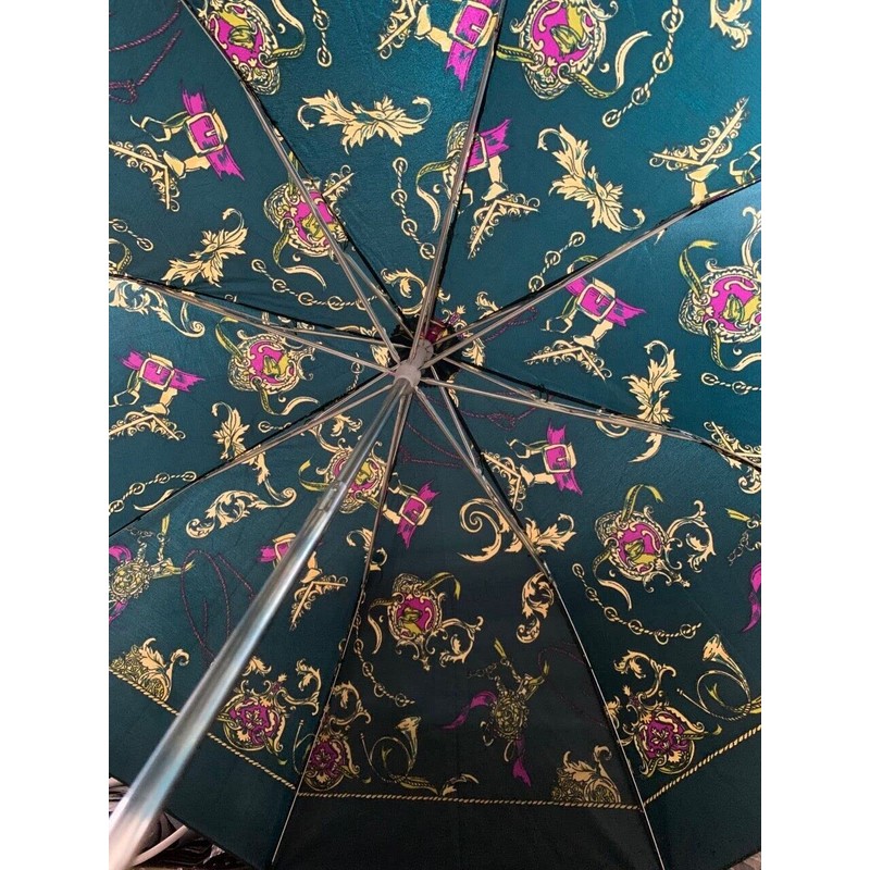 Telescopic Patterned Umbrella (Green)